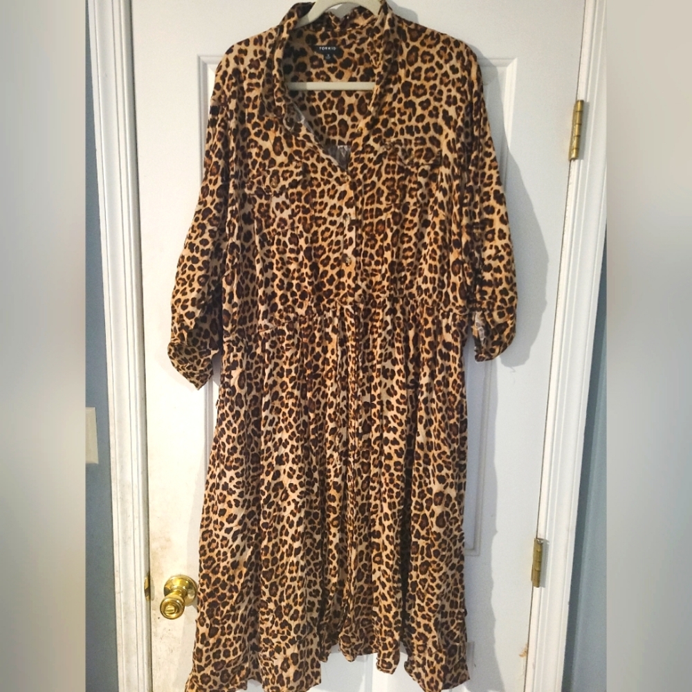 Torrid Cheetah Dress sz 3